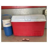 Rubbermaid and Coleman Cooler