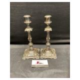 Silver like candlesticks