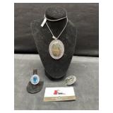 Labrodite Necklace and topaz