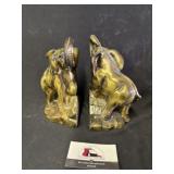 Elephant book ends/ possible brass