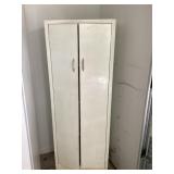 Metal cabinet with contents