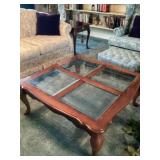 Glass top coffee table