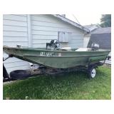 16 x 62" wide inches wide John boat with