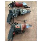 Assorted corded, power tools
