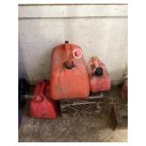 Assorted gas cans