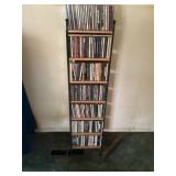 Assorted CDs and CD holder