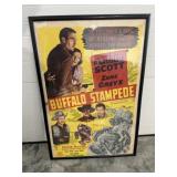Buffalo Stampede framed art