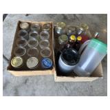 Canning jars and misc