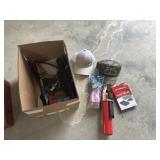 Caps, fire extinguisher, misc