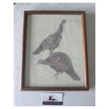 Framed turkey art