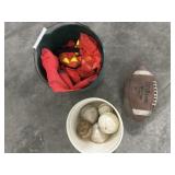Softballs, football, misc