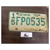 Iowa 78 license plate