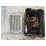 Heavy duty tote with jumper cables and misc