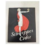 Wooden Schweppes Cider plaque