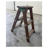 Primitive wooden step ladder