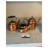 Copper tea set
