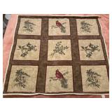 Quilted cardinal wall hanging