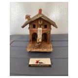Wooden thermometer house