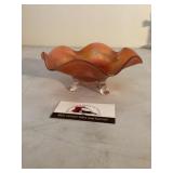 Carnival glass bowl
