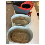 Galvanized buckets & spin mop bucket