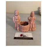Vintage Dutch boy ceramic planter