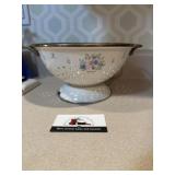 White enamel vintage strainer