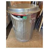 Metal trash can
