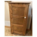 Wooden Pie safe with copper inlay