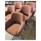 Vintage chairs on rollers