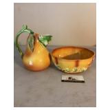 Ceramic bowl & pitcher