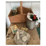 Basket of Vintage Miscellaneous