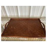 Wood serving tray