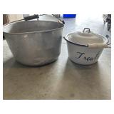 Enamel and Galvanized Pot