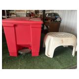 Plastic Hamper and Step Stool