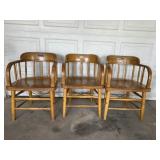 Three Oak Chairs