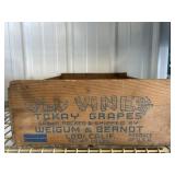 Red Vine grape crate