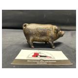 Deckers Iowana Cast Iron Pig Bank