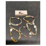 Five strands of ocean jasper beads