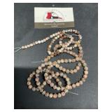 Leopard skin and brown zebra Jasper beads