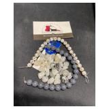 Larvikite, Tibetan Ozi and Rainbow moonstone