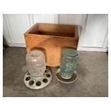 Glass Chicken Feeders