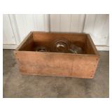 Wooden Crate with Glassware