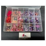 Red pink purple beads