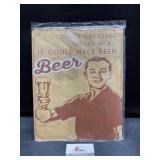 Beer Man Cave Metal Sign