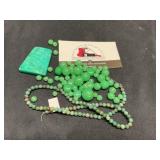 Amazon item pendant Chrysoprase beads and jadeite