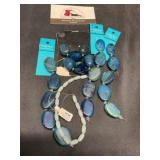 Four new strands of natural  agate and amazonite
