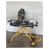 Hitachi saw, and DeWalt saw stand