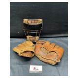 Vintage baseball equipment