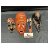 Wooden Mask Wall Decor