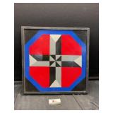 Wood barn quilt